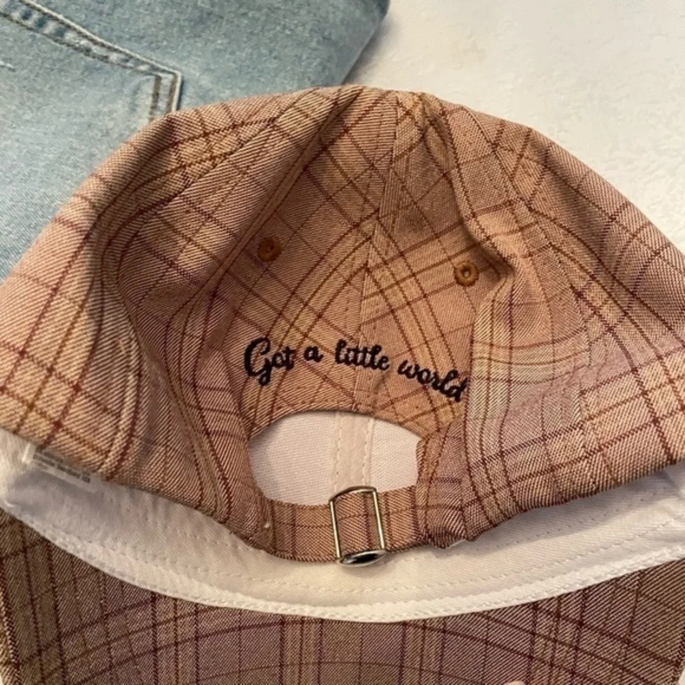 Beige Plaid Baseball Cap - Picture 5 of 10